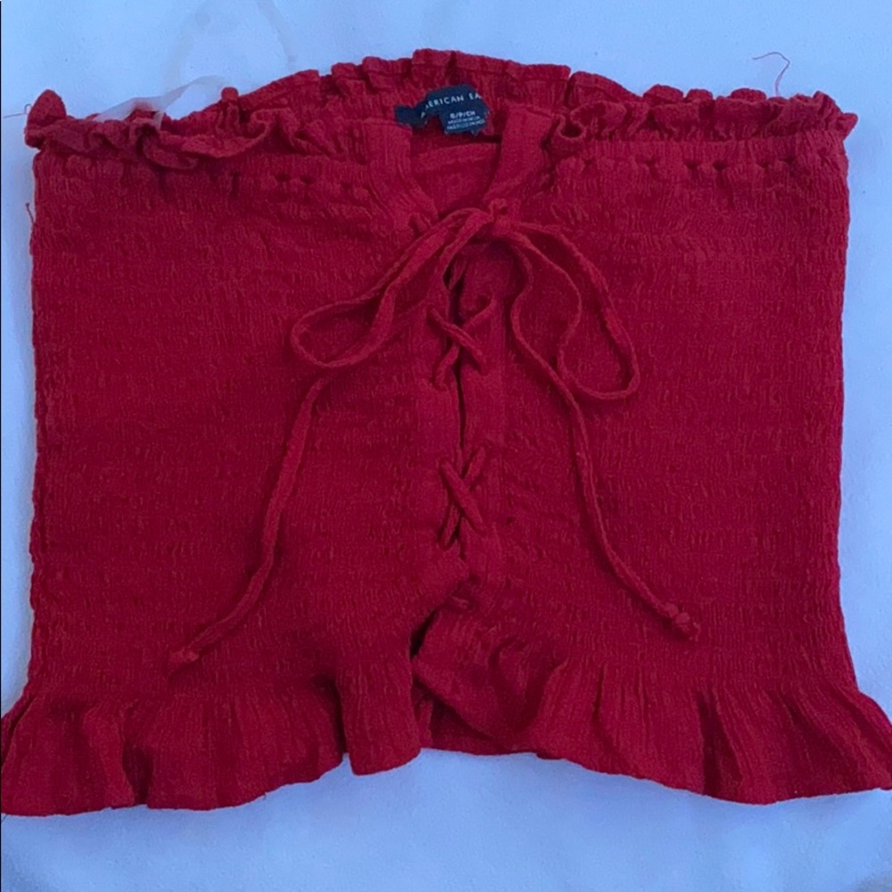 American Eagle red tube top